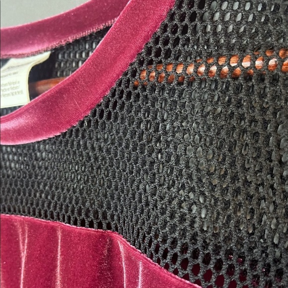 Victoria Secret Pink Ruby Velvet Mesh Top - Picture 4 of 7